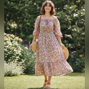 BeBop Long Sleeve Floral Dress - Multicolor